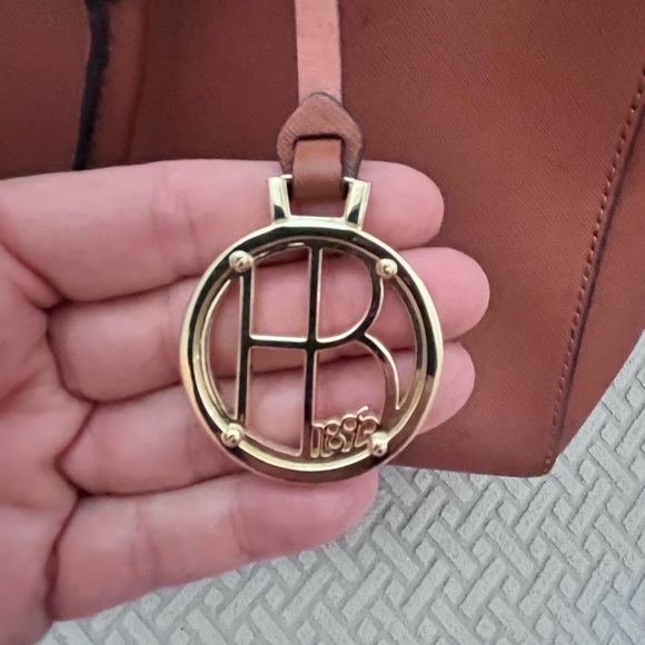 Henri Bendel Cognac Brown Satchel - Flaw - Small Slice on Surface Of Handle - Picture 7 of 11